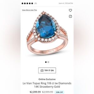 BEAUTIFUL and unique Le Vian ring!